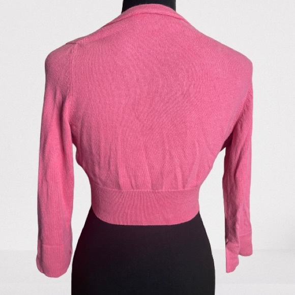 Moda International Girls' Pink X-Large Crop Cardigan - Picture 3 of 10